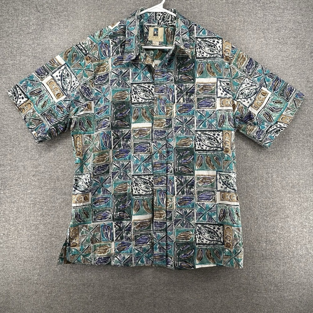 Kahala Hawaiian Shirt Men Size XL Multicolor Short Sleeve USA Pocket